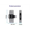 USB-C OTG -adapteri 2-in-1 EQUIP 133479 — 100W PD, 10 Gbit/s, 1x USB-C kahteen USB-C:hen, harmaa
