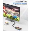 USB–HDMI-adapteri EQUIP 133498 (USB-C- ja USB-A-liitin HDMI:hin, 1080p, alumiinikotelo, harmaa)