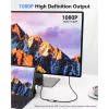 USB–HDMI-adapteri EQUIP 133498 (USB-C- ja USB-A-liitin HDMI:hin, 1080p, alumiinikotelo, harmaa)