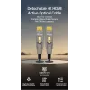 EQUIP HDMI 2.1 aktiivinen optinen kaapeli 10 m – irrotettava Type-D (Micro) + Type-A, 48 Gbit/s, 8K/60Hz
