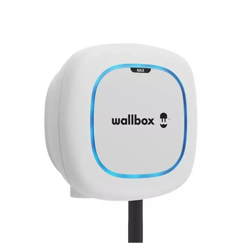 Wallbox Pulsar Max -latausasema 22 kW, Wi‑Fi & Bluetooth, 5 m kaapeli, IP54, IK10, valkoinen