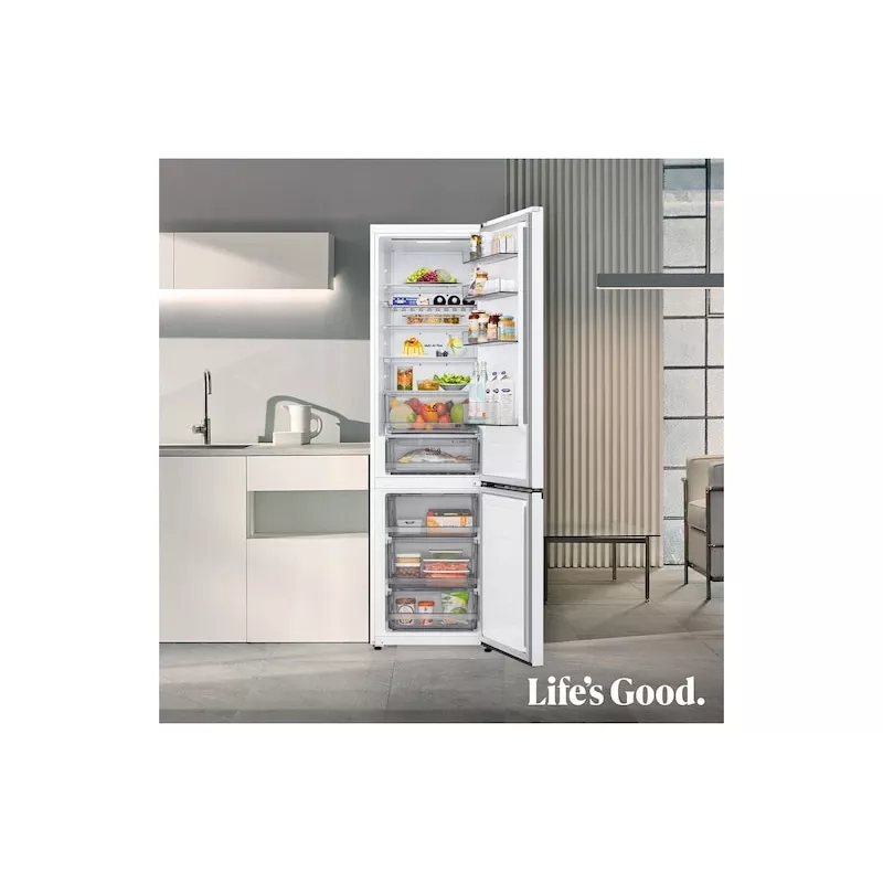 LG GBBS322CSW jää-pakastinyhdistelmä vapaasti seisova 375 L valkoinen