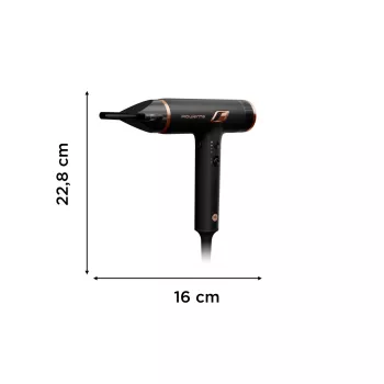 Hiustenkuivaaja ROWENTA HY8310, 1700 W, ioninen, 3 lämpötilatasoa, 3 nopeutta, kylmäilma — musta