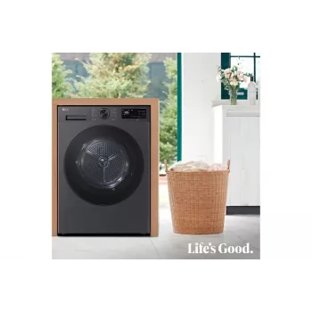 LG RHX5009TBB -kuivausrumpu, vapaasti seisova, edestä täytettävä, 9 kg, grafiitti