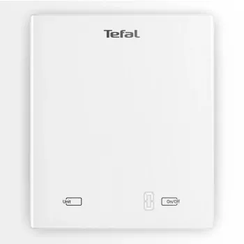 Elektroninen keittiövaaka Tefal Essential BC5504V0 — 5 kg kantavuus, 1 g tarkkuus, LCD-näyttö, valkoinen
