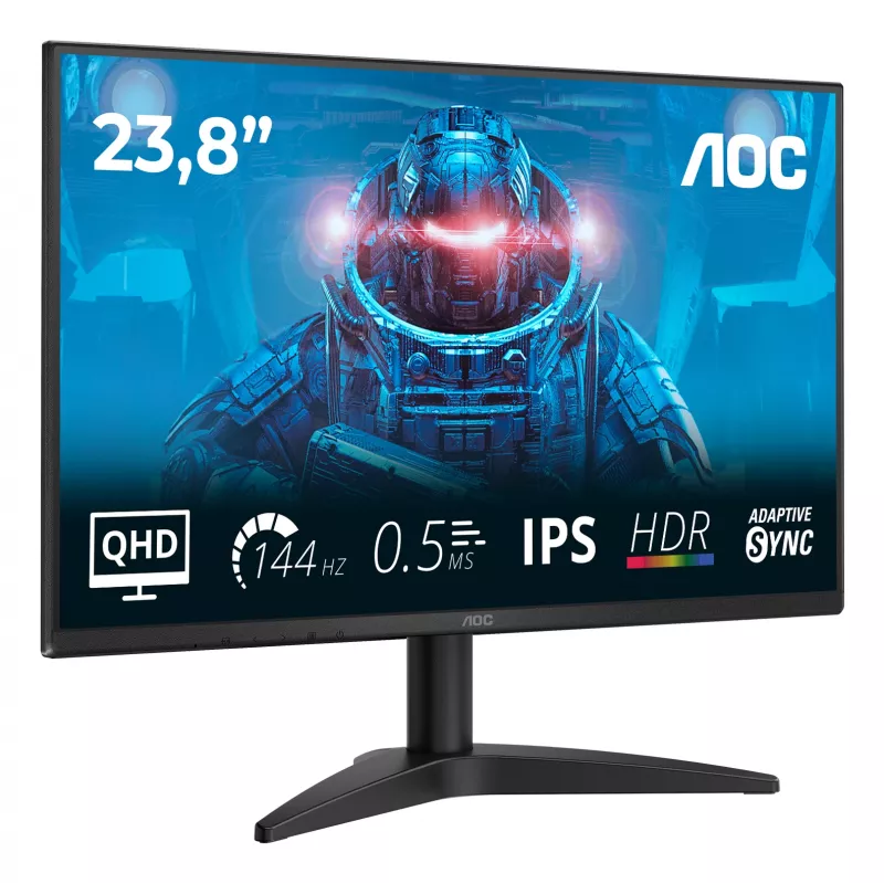 AOC B3 Q24B36X -tietokonenäyttö 60,5 cm (23,8 inch) 2560 x 1440 pikseliä Quad HD LED musta