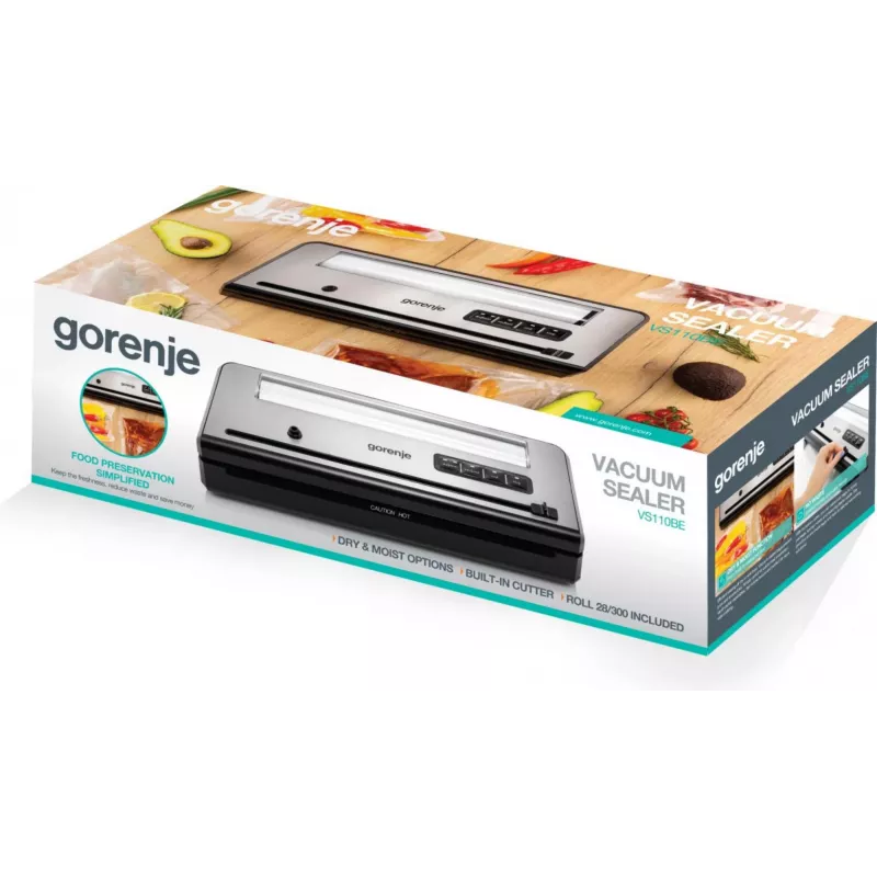 Gorenje VS110BE tyhjiöpakkaaja 750 mbar ruostumaton teräs