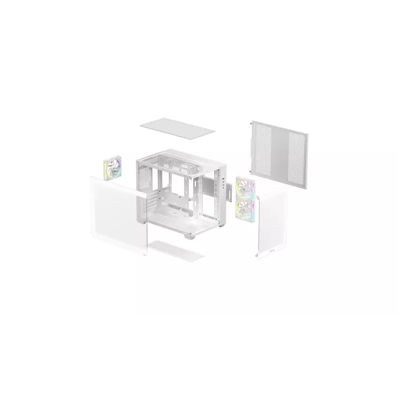 PC-kotelo DeepCool CG330 3F valkoinen — Mid-Tower ATX-kotelo, valkoinen