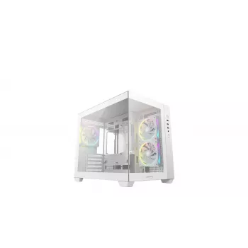 PC-kotelo DeepCool CG330 3F valkoinen — Mid-Tower ATX-kotelo, valkoinen