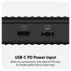 SSD-kotelo Hyper HD2500GL M.2 PCIe SSD:lle (USB4 Gen4, USB-C) musta