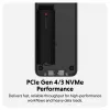 SSD-kotelo Hyper HD2500GL M.2 PCIe SSD:lle (USB4 Gen4, USB-C) musta