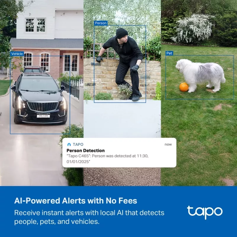 TP-Link Tapo Enhanced AI Solar Security Camera Ultra, langaton, luoti, Wi-Fi, ulko, 850 nm, 512 GB