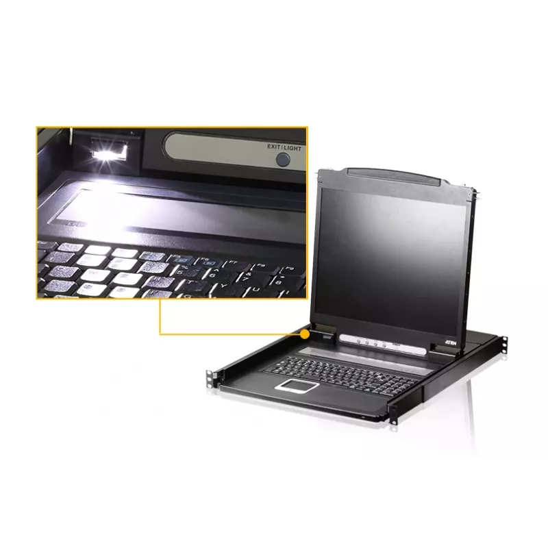 ATEN CL1000N telinekonsoli 48,3 cm (19 inch) musta 1HE