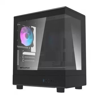 Tietokonekotelo DarkFlash DB330M musta v2 kolmella esiasennetulla tuulettimella