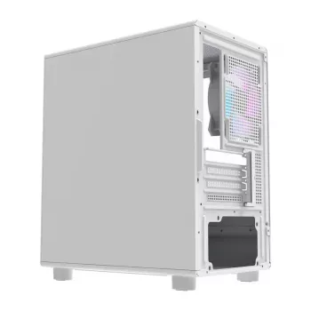 Darkflash-tietokonekotelo DB330M valkoinen v2 kolmella esiasennetulla tuulettimella, micro-ATX/mATX-tuki