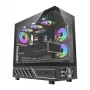 Tietokonekotelo DarkFlash DS950V etunäytöllä (musta) ja 6 esiasennetulla tuulettimella