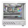 Tietokonekotelo DarkFlash DS950V integroidulla näytöllä, valkoinen, sisältää 6 tuuletinta