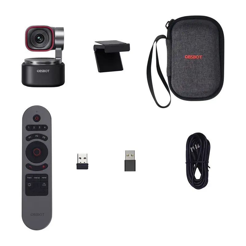 OBSBOT Tiny 3 Remote Combo — kompakti tekoälyweb-kamera kaukosäätimellä