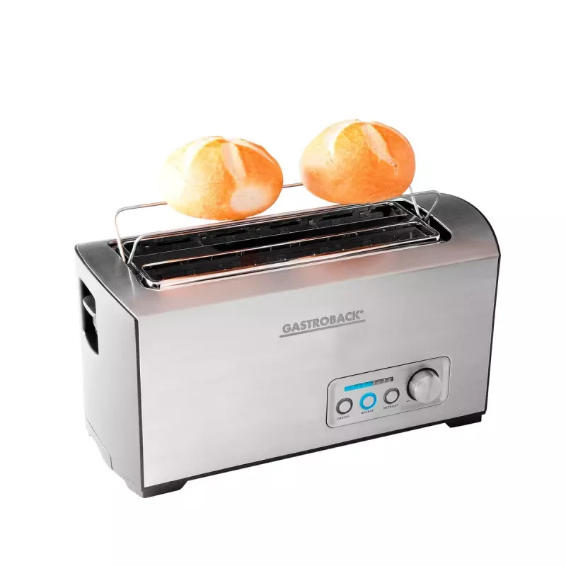 Leivänpaahdin Gastroback Design Pro 4S 2 viipaletta 1500 W musta ruostumaton teräs