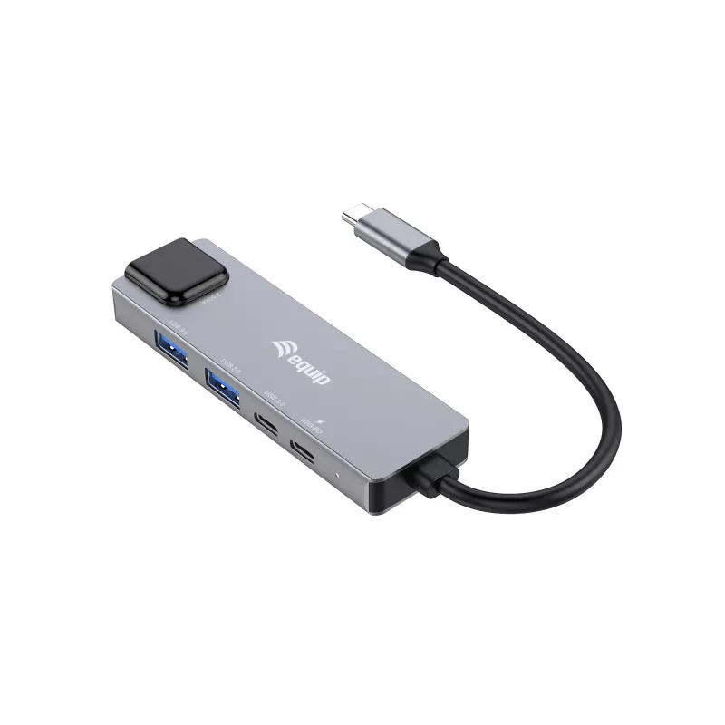 Equip 5-in-1-monitoimiadapteri, 2,5GbE, USB-A x 2, USB-C x 1, USB-C, 100W USB PD