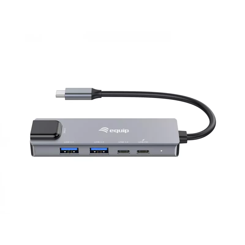 Equip 5-in-1-monitoimiadapteri, 2,5GbE, USB-A x 2, USB-C x 1, USB-C, 100W USB PD
