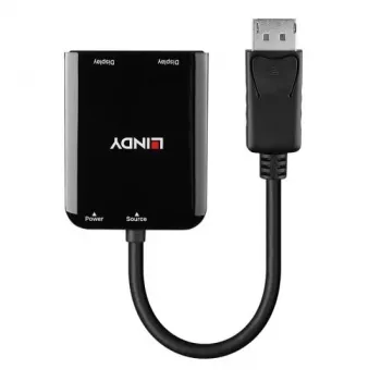 Lindy DisplayPort 2-porttinen HDMI MST -keskitin, DisplayPort, 2 x HDMI, uros, naaras, suora, suora