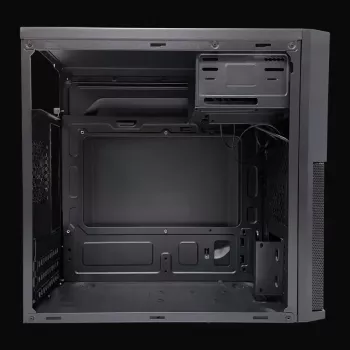 PC Micro Tower -kotelo LC-Power 2004MB-V3, Micro-ATX/Mini-ITX, musta, ylhäällä sijaitseva virtalähde, tukee 2×3,5