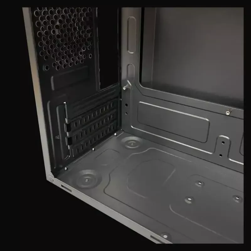 PC Micro Tower -kotelo LC-Power 2004MB-V3, Micro-ATX/Mini-ITX, musta, ylhäällä sijaitseva virtalähde, tukee 2×3,5