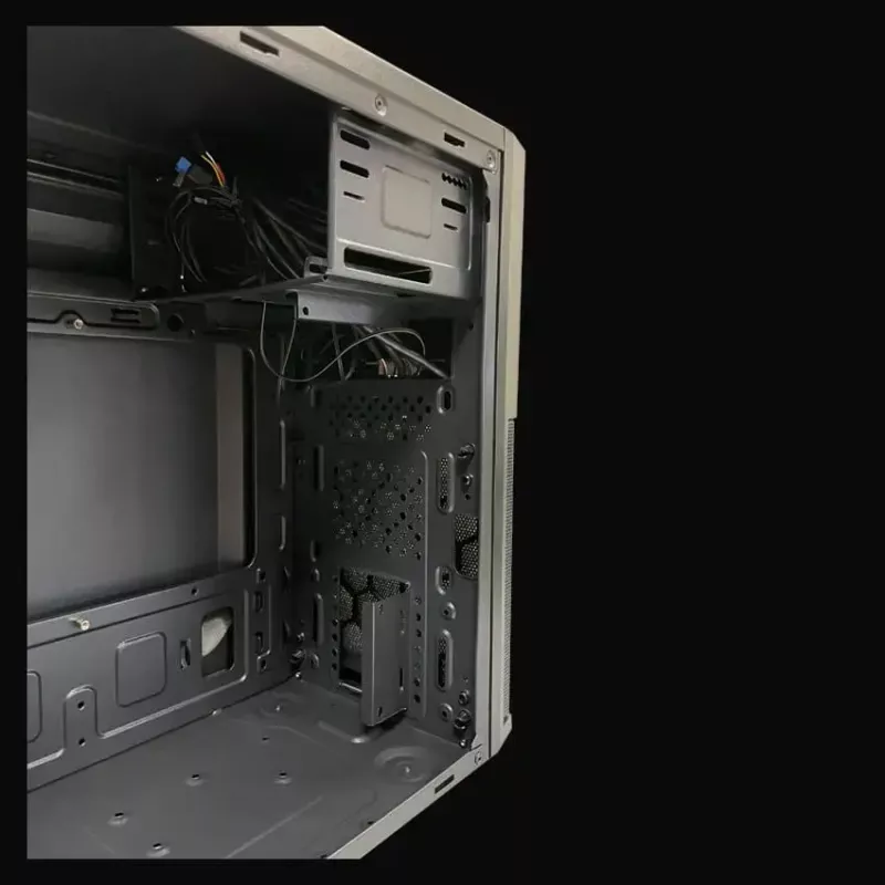 PC Micro Tower -kotelo LC-Power 2004MB-V3, Micro-ATX/Mini-ITX, musta, ylhäällä sijaitseva virtalähde, tukee 2×3,5