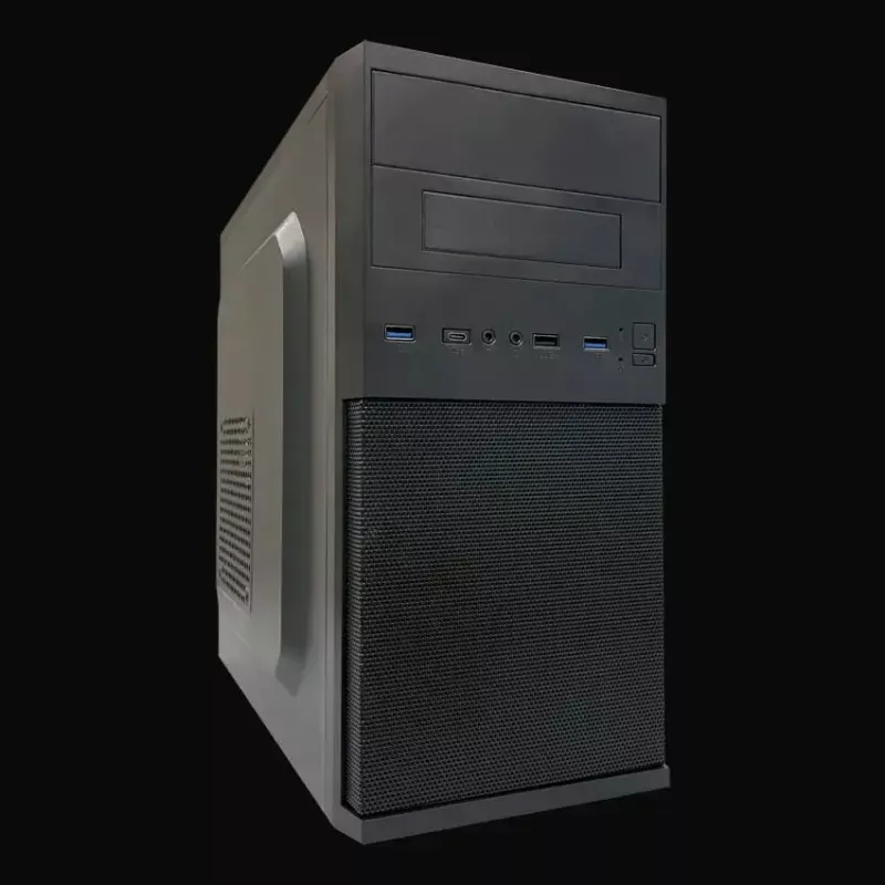 PC Micro Tower -kotelo LC-Power 2004MB-V3, Micro-ATX/Mini-ITX, musta, ylhäällä sijaitseva virtalähde, tukee 2×3,5