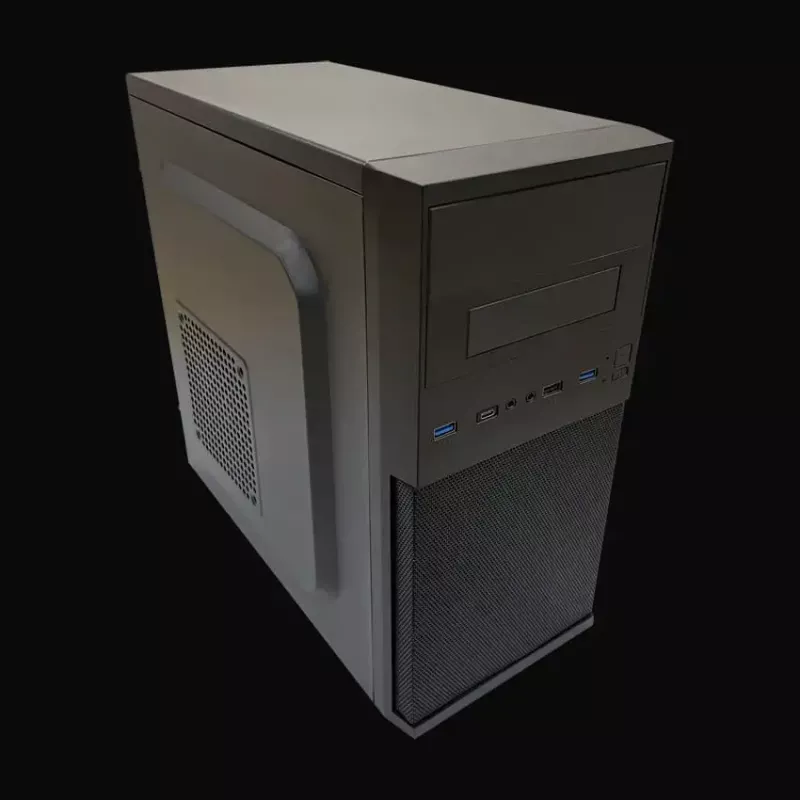 PC Micro Tower -kotelo LC-Power 2004MB-V3, Micro-ATX/Mini-ITX, musta, ylhäällä sijaitseva virtalähde, tukee 2×3,5