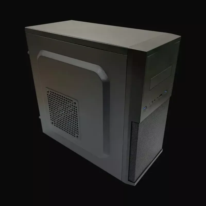 PC Micro Tower -kotelo LC-Power 2004MB-V3, Micro-ATX/Mini-ITX, musta, ylhäällä sijaitseva virtalähde, tukee 2×3,5