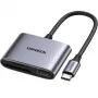 Ugreen 80798 kortinlukija USB 3.2 Gen 1 (3.1 Gen 1) Type-C harmaa