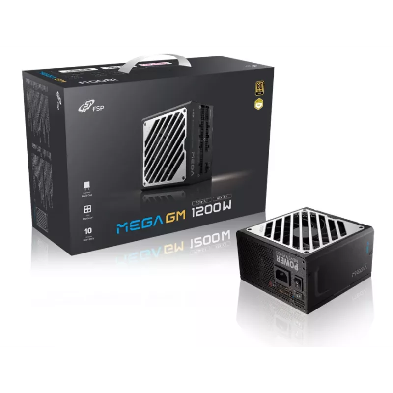 FSP MEGA GM 1200W virtalähde ATX ATX3.1 musta