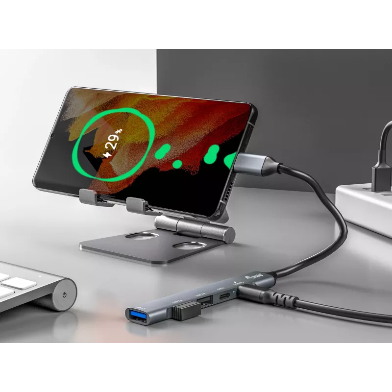 Equip 5-porttinen USB 3.0/2.0 -keskitin USB-C PD:llä