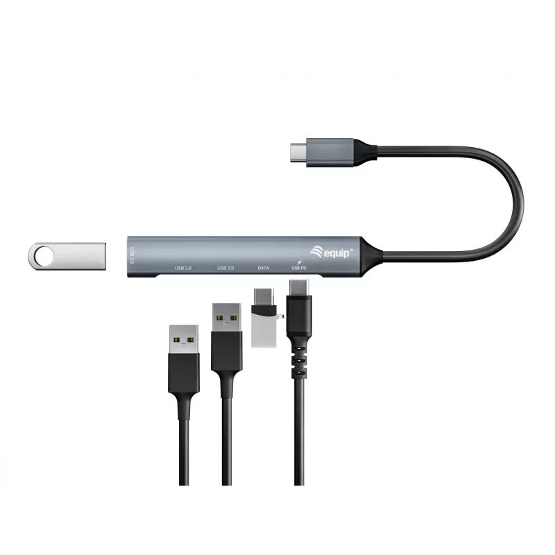 Equip 5-porttinen USB 3.0/2.0 -keskitin USB-C PD:llä