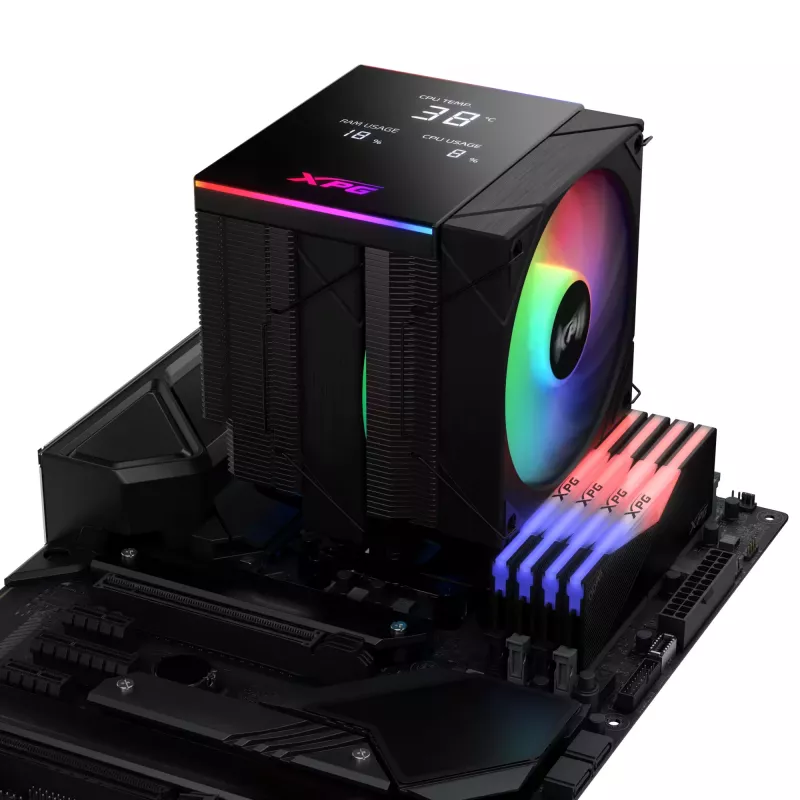 XPG MAESTRO PLUS 62DA CPU-ilmajäähdytin, ilmajäähdytin, 12 cm, musta