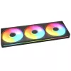 Cougar Unity360-FB Single-Frame 360 ARGB PWM Forward, 120mm×3, 700–2500 RPM, FDB, 5.4 mmH2O, musta