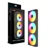 Cougar Unity360-FB Single-Frame 360 ARGB PWM Forward, 120mm×3, 700–2500 RPM, FDB, 5.4 mmH2O, musta