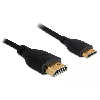 HDMI-kaapeli Ethernet A -> Mini C St/St 1,00 m ohut DELOCK 83132
