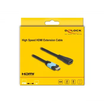 DeLOCK High Speed HDMI -jatkokaapeli 48 Gbit/s 8K 60 Hz 1 m