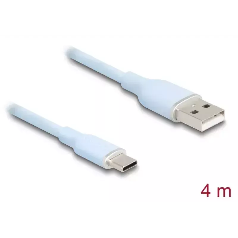 DeLOCK USB-kaapeli USB 2.0 4 m USB A USB C sininen 81224
