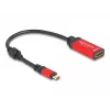 DeLOCK USB Type-C - HDMI -sovitin 8K 60Hz HDR punainen