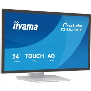 iiyama ProLite T2452MSC-W1AG tietokonenäyttö 60,5 cm (23,8 inch) 1920 x 1080 pikseliä Full HD LED kosketusnäyttö valkoinen