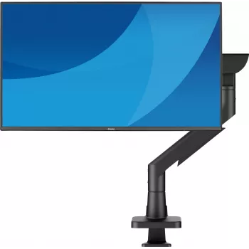 Näytön pöytäteline IIYAMA DS6001C-B1 49 tuuman näytöille (124,5 cm), puristin/pöytäläpivienti, VESA 75x75–100x100, korkeussäädettävä, kallistettava -60–50°, musta