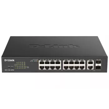 D-Link DGS-1100-18PV2 verkkokytkin Managed L2 Gigabit Ethernet (10/100/1000) Power over Ethernet (PoE) 1U musta
