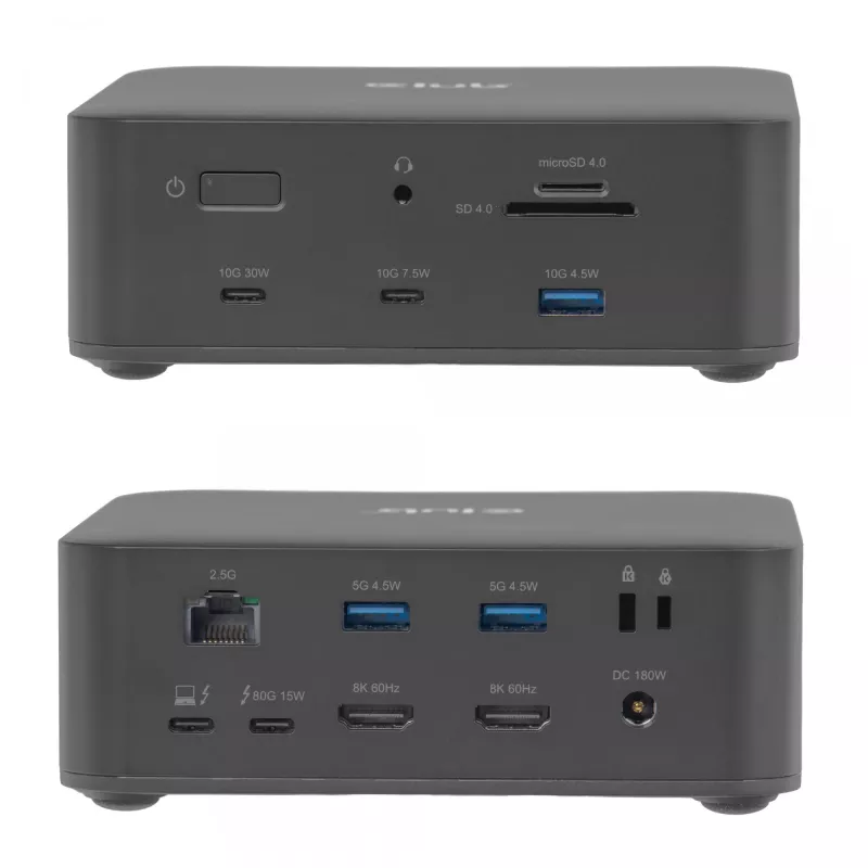 Telakointiasema CLUB3D CSV-2562 Thunderbolt 5, M.2 SSD, 2×HDMI 8K60Hz, 180W, 120 Gbit/s