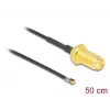 Koaksiaalikaapeli DeLOCK 12666 0,5 m SMA MHF 4L LK musta