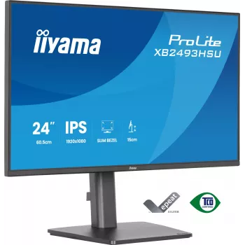 Tietokonenäyttö IIYAMA ProLite XB2493HSU-B1 60,5 cm (23,8 tuuman) Full HD IPS LED, 1920×1080, 1 ms, 178° katselukulma, USB-keskitin, kaiuttimet, musta