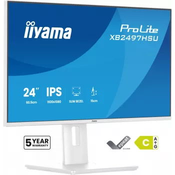 iiyama ProLite XB2497HSU-W1 tietokonenäyttö 60,5 cm (23,8 tuuman) 1920 x 1080 pikseliä Full HD LED valkoinen